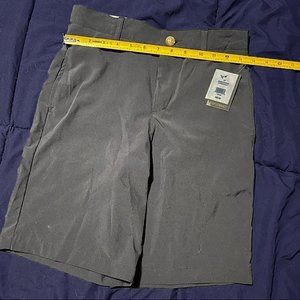 Navy flat front light weight dress shorts